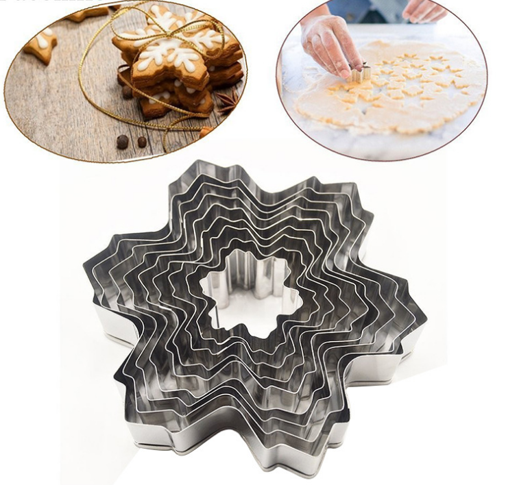 Snowflake Cookie Cutter Set - 9 Piece Premium Stainless Steel