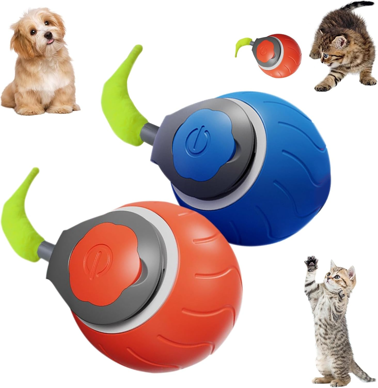Speedy Tail Interactive Cat Toy - Dual Speed Motion Ball