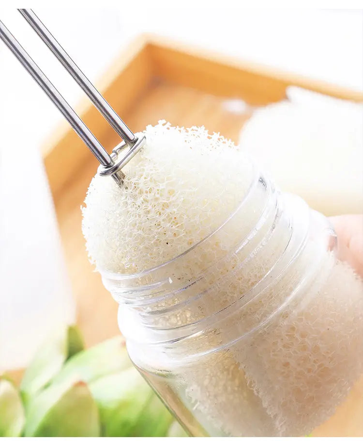 Rotary Bottle Cleaning Brush with Magic Sponge