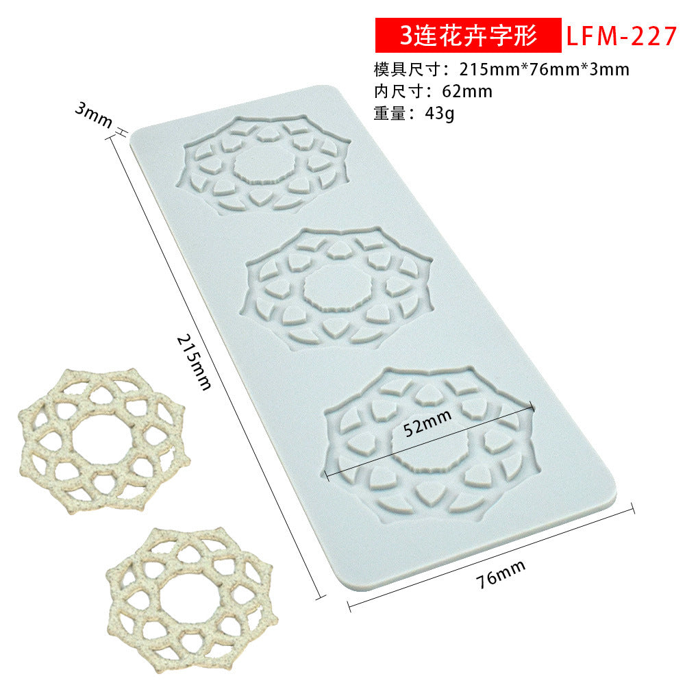 Pineapple Fruit Crisps Silicone Lace Baking Mat