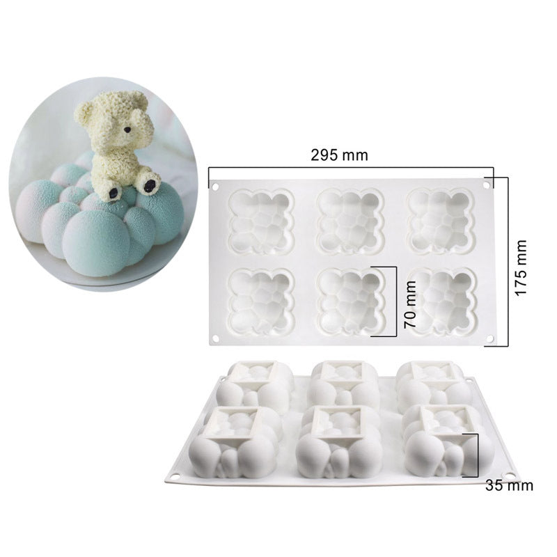 Cloud Mousse Cake Silicone Mold - 6 Cavity