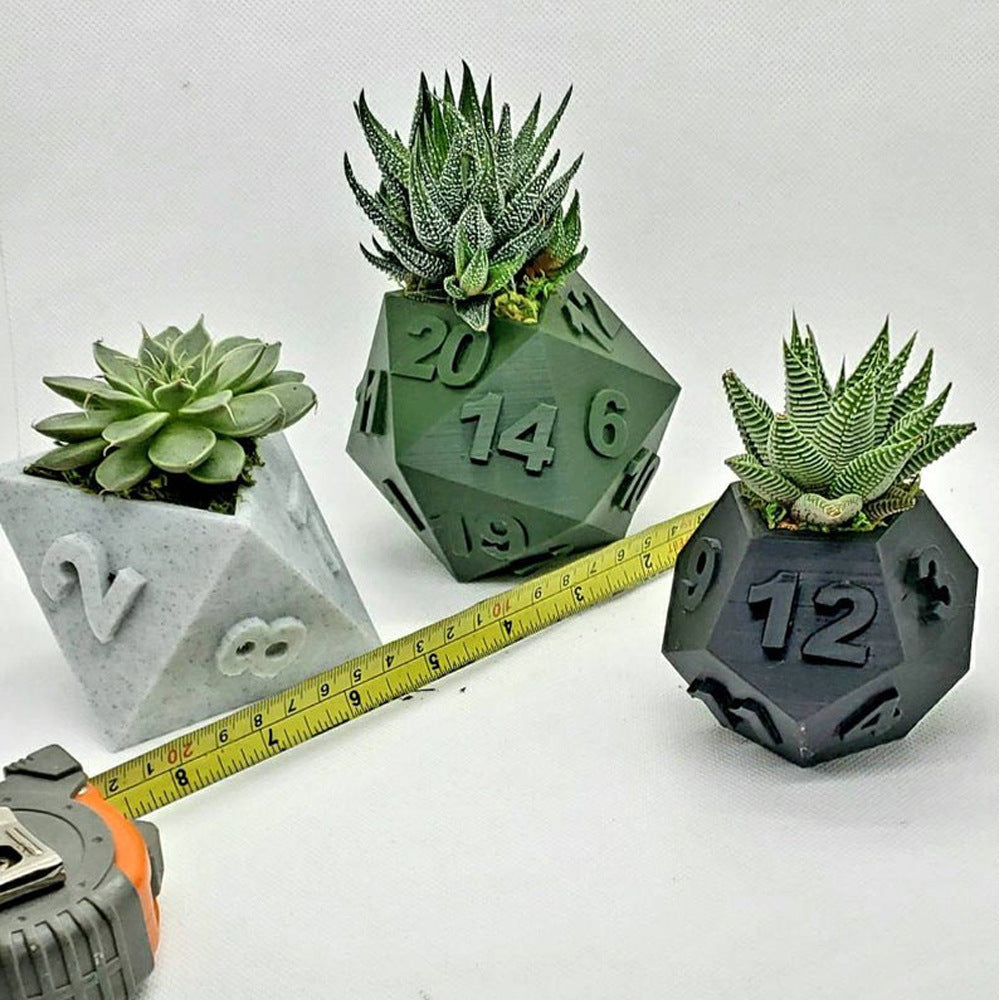 Multi-Sided Dice-Shape Succulent Planter