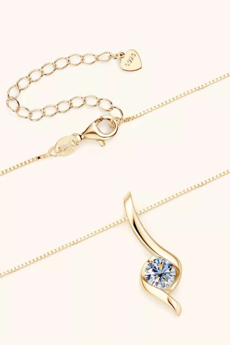 1 Carat Moissanite 925 Sterling Silver Necklace - Wow Store