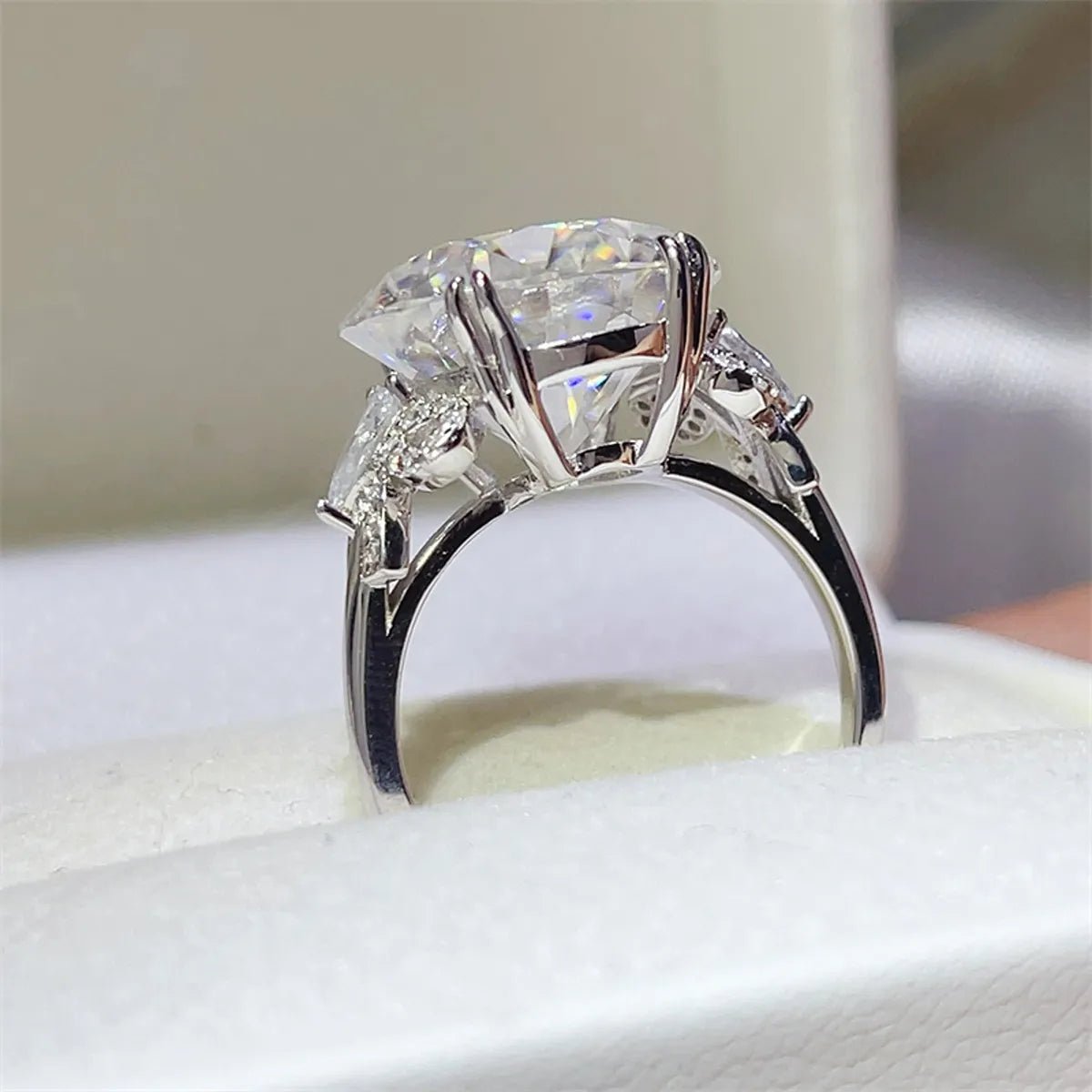 10 Carat Moissanite 925 Sterling Silver Ring - Wow Store