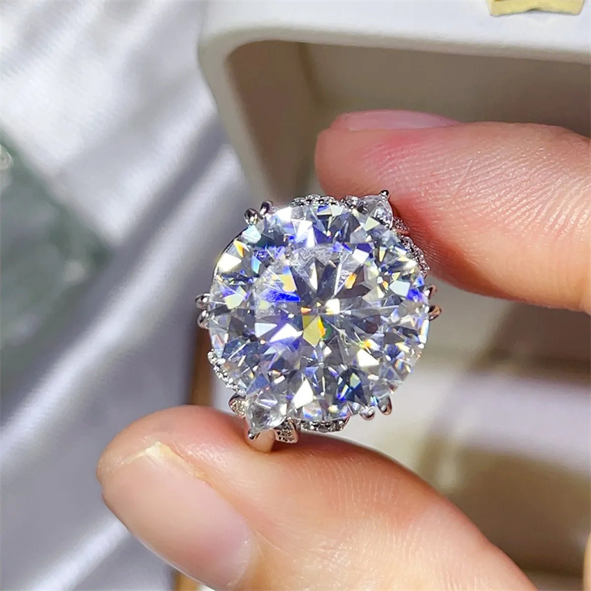 10 Carat Moissanite 925 Sterling Silver Ring - Wow Store