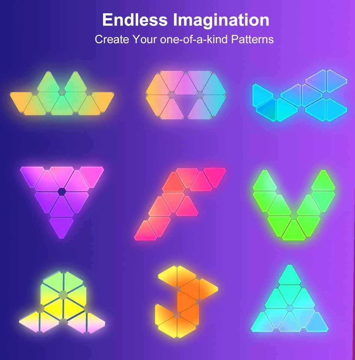 10 - Pack Modular Triangle Smart Wall Light - Wow Store