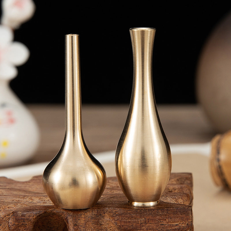 Small Cast-Metal Pot-Belly Bud Vase