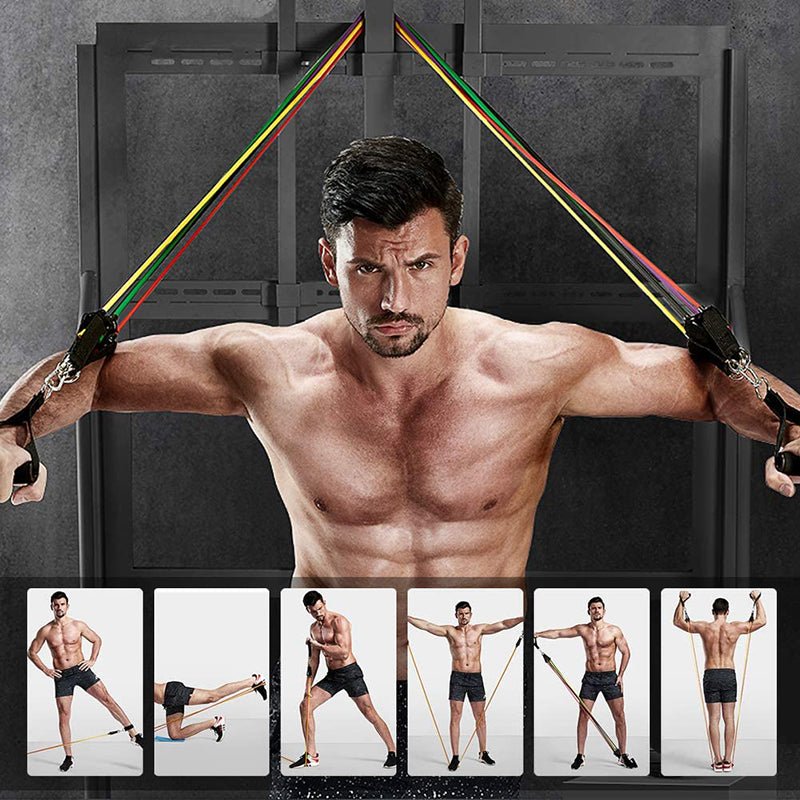11Pcs Fitness Equipment Resistance Band Set - Wow Store