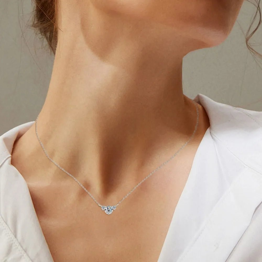 1.2 Carat Moissanite 925 Sterling Silver Necklace - Wow Store