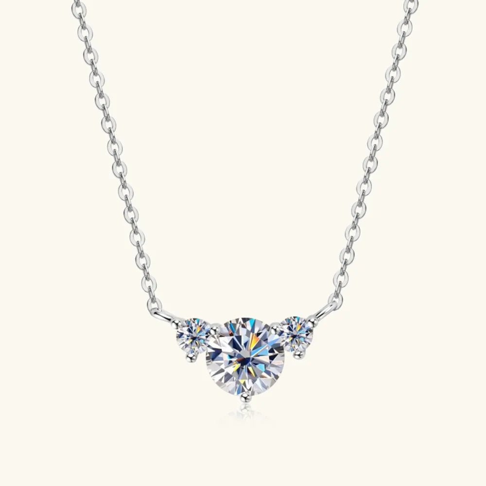 1.2 Carat Moissanite 925 Sterling Silver Necklace - Wow Store