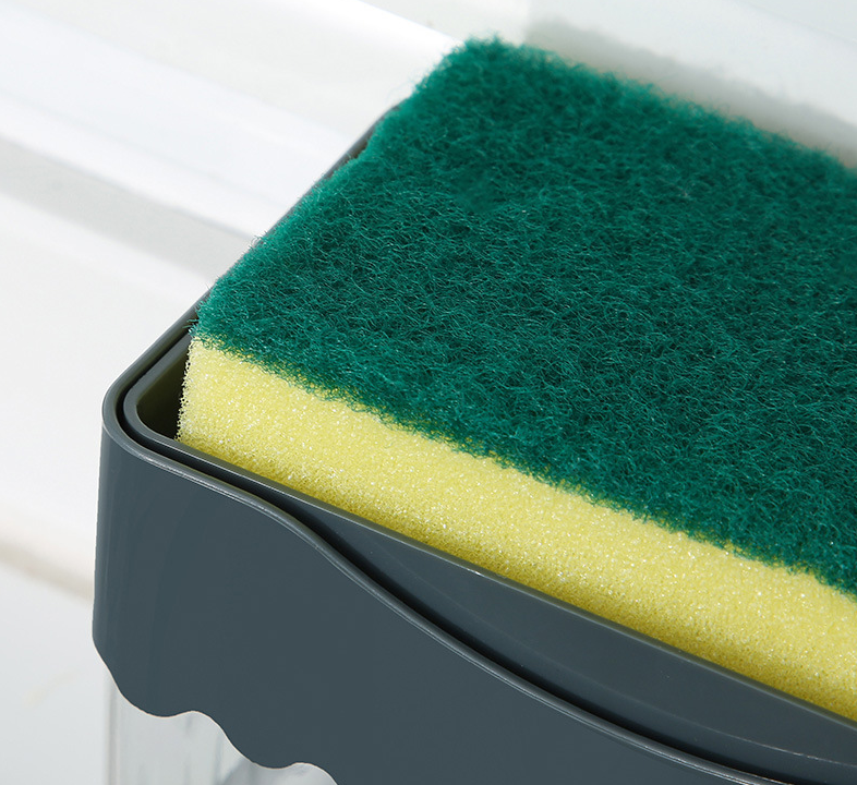 2-in-1 Soap Dispenser with Sponge Caddy