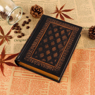 Embossed Faux-Leather Journal, Diamond Pattern