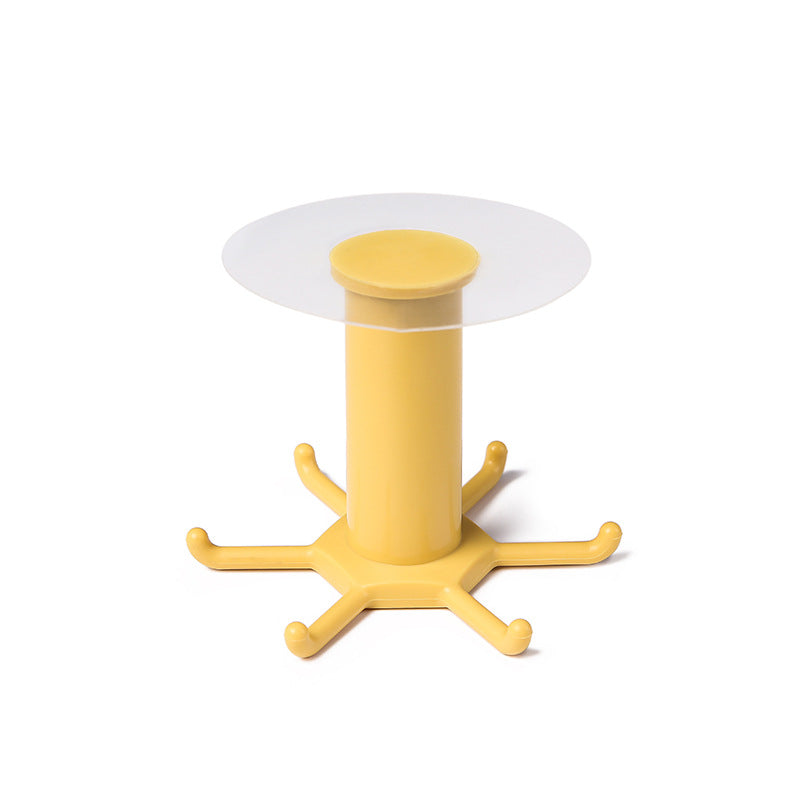 Wall-Mounted Utensil Rack with Hook Base