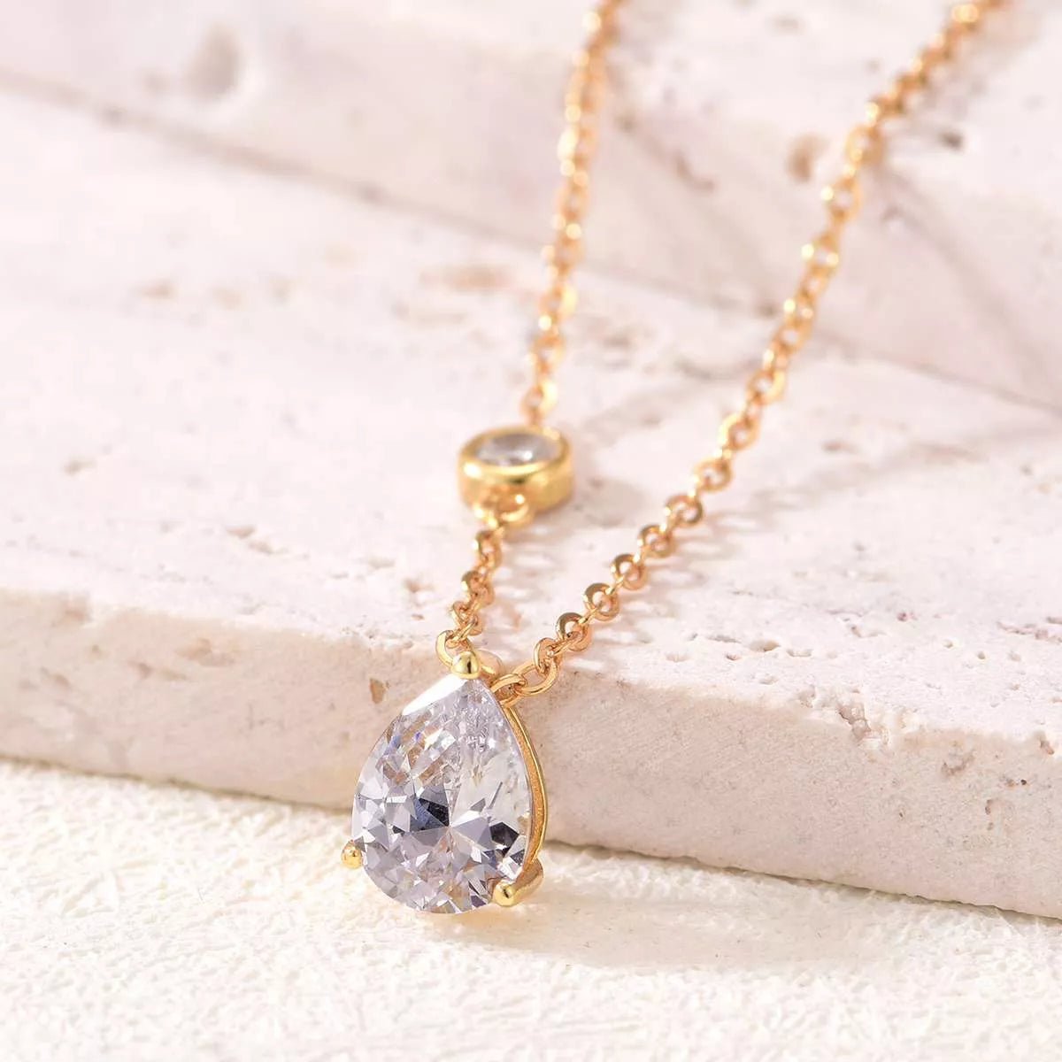 1.25 Carat Moissanite 925 Sterling Silver Teardrop Necklace - Wow Store