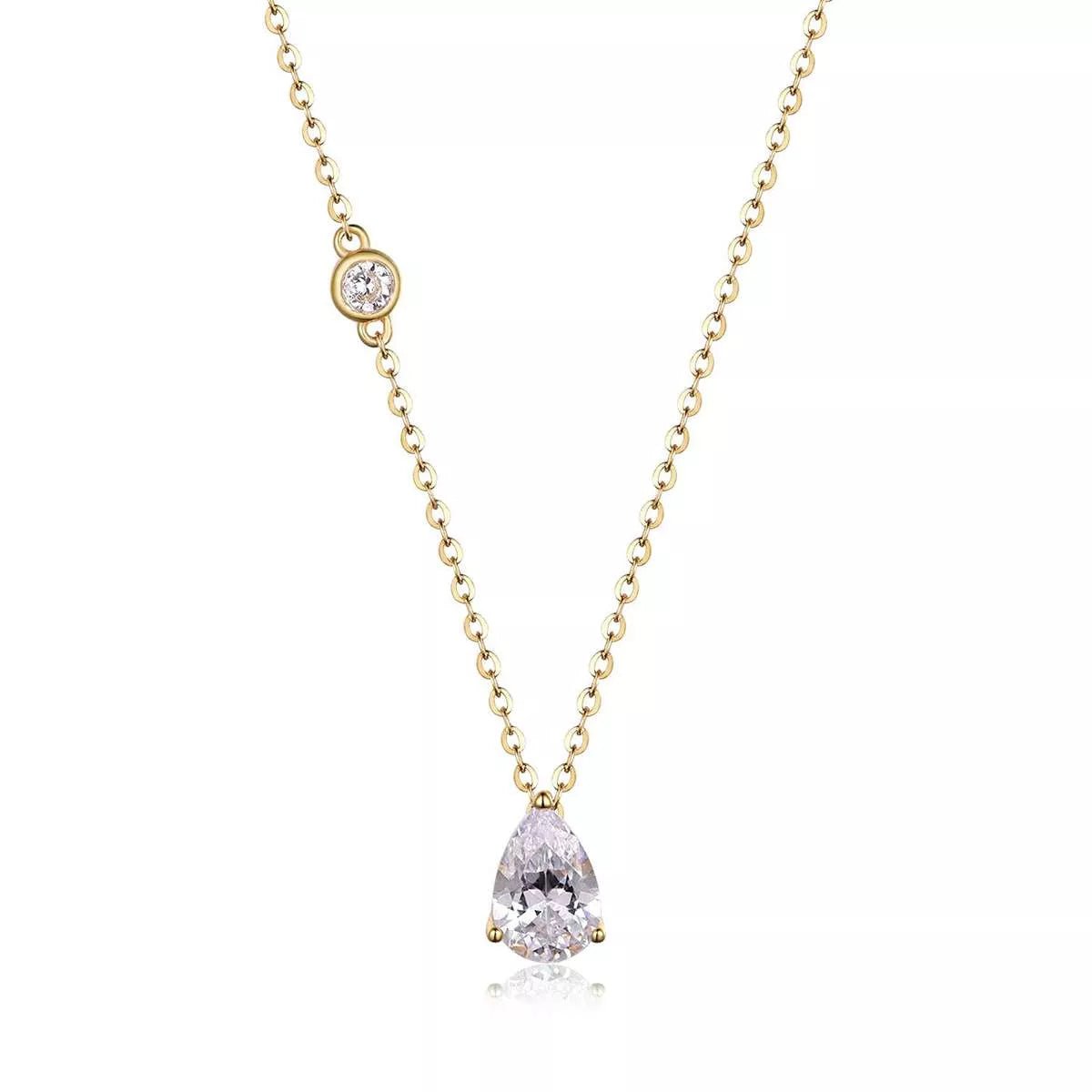 1.25 Carat Moissanite 925 Sterling Silver Teardrop Necklace - Wow Store