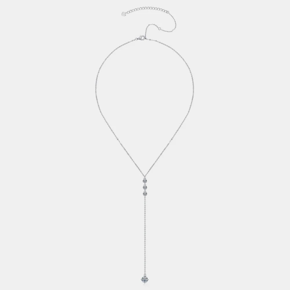 1.3 Carat Moissanite 925 Sterling Silver Drop Necklace - Wow Store