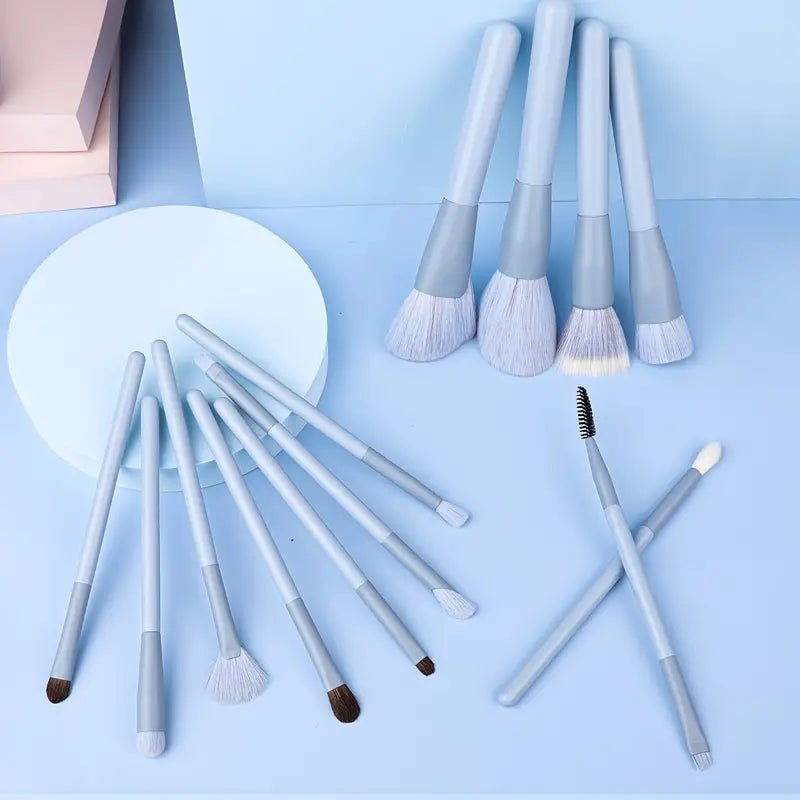 13-Piece Premium Synthetic Makeup Brush Set with Storage Bag - WowStore.live
