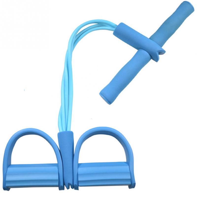 Foot Pedal Resistance Tube with Handle in blue