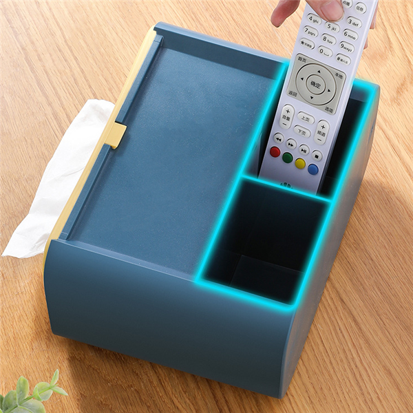 Desktop Storage Box with Tissue Compartment