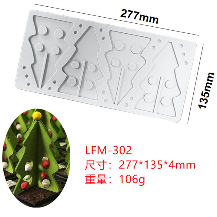 Christmas Tree Silicone Lace Baking Mat