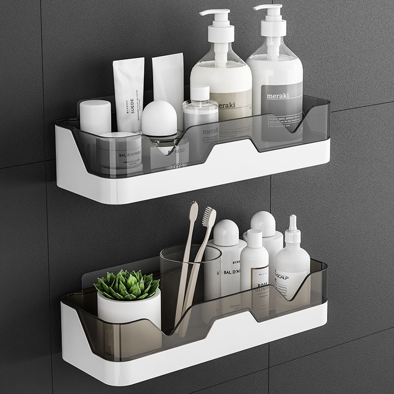 Bathroom Wall Storage Rack - No-Drill Suction Cup Design