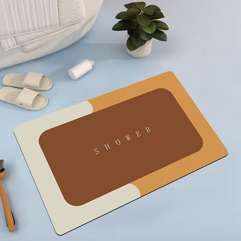Quick-Dry Soft Bath Mat, Oval or Half-Round
