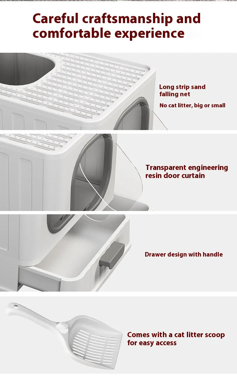 Luxury Enclosed Cat Litter Box
