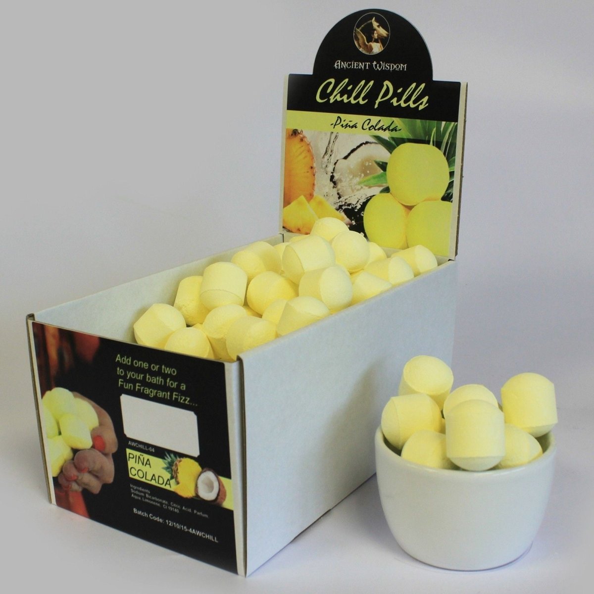 13kg Bulk Piña Colada Chill Pills Mini Bath Bombs - Wow Store