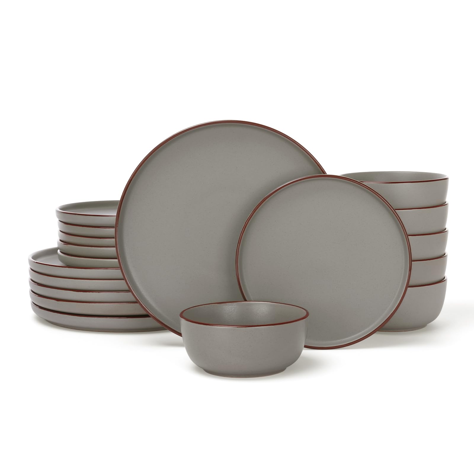 Artisan Speckled Stoneware Dinnerware Set - 18 Pieces