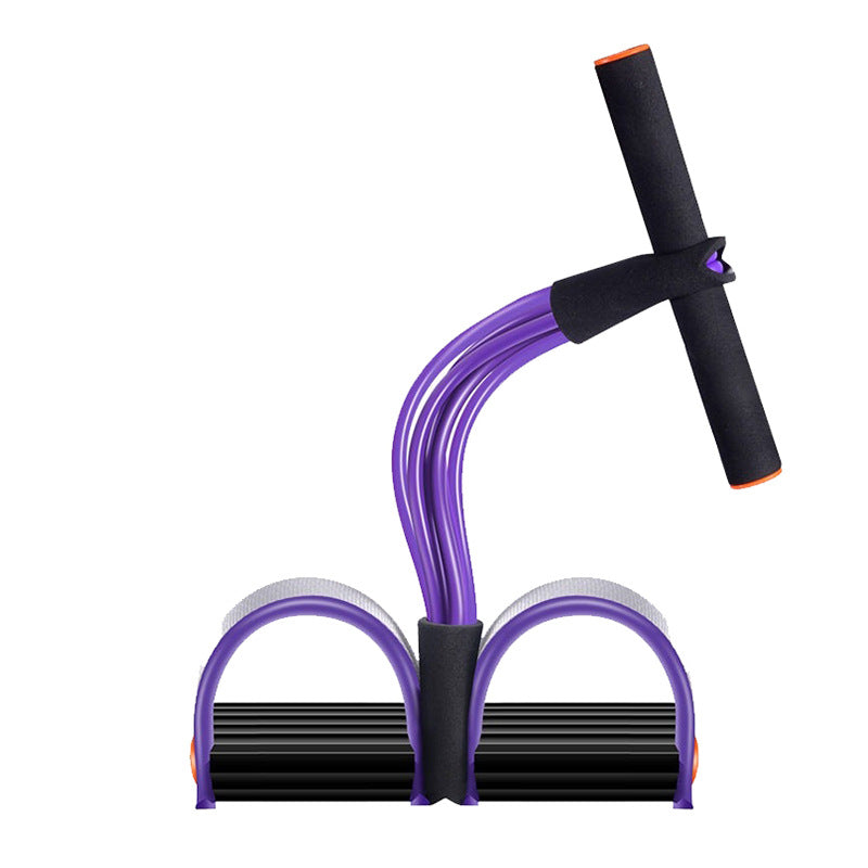 Foot Pedal Resistance Tube with Handle in purple — view 2
