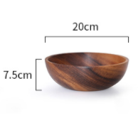 Wooden Bowl with Dark Grain, 12 to 20 cm — view 2