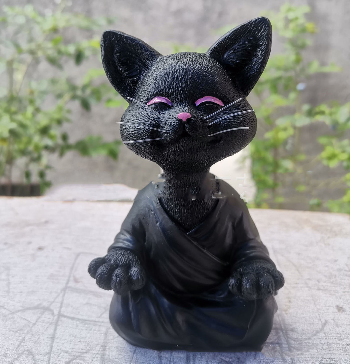Meditating Cat Figurine