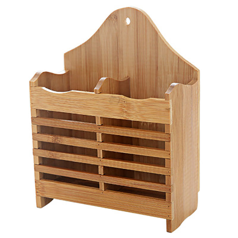 Artisan Bamboo Wall-Mounted Chopstick Holder