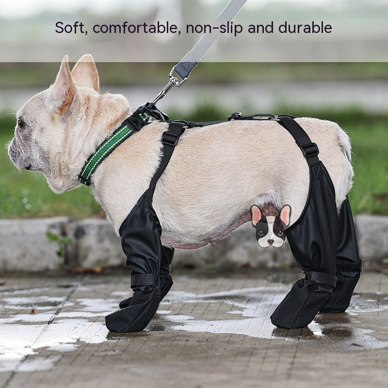Dog Boots with Suspender Straps