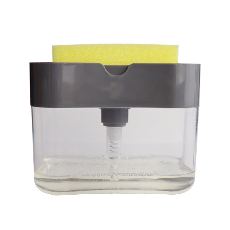 2-in-1 Soap Dispenser with Sponge Caddy