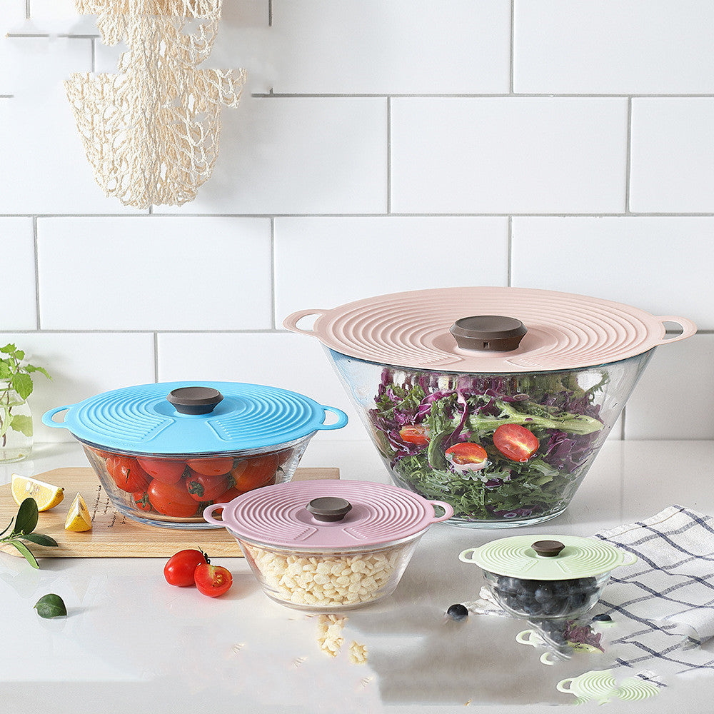 Premium Food-Grade Silicone Lid Set - 6 Versatile Sizes