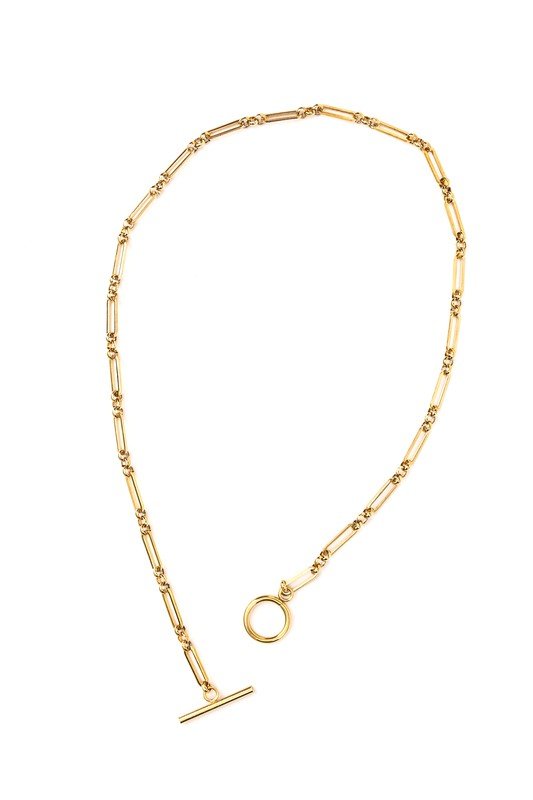 18K STAINLESS STEEL TOGGLE CHAIN NECKLACE - Wow Store