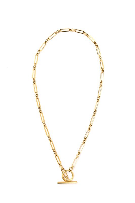 18K STAINLESS STEEL TOGGLE CHAIN NECKLACE - Wow Store