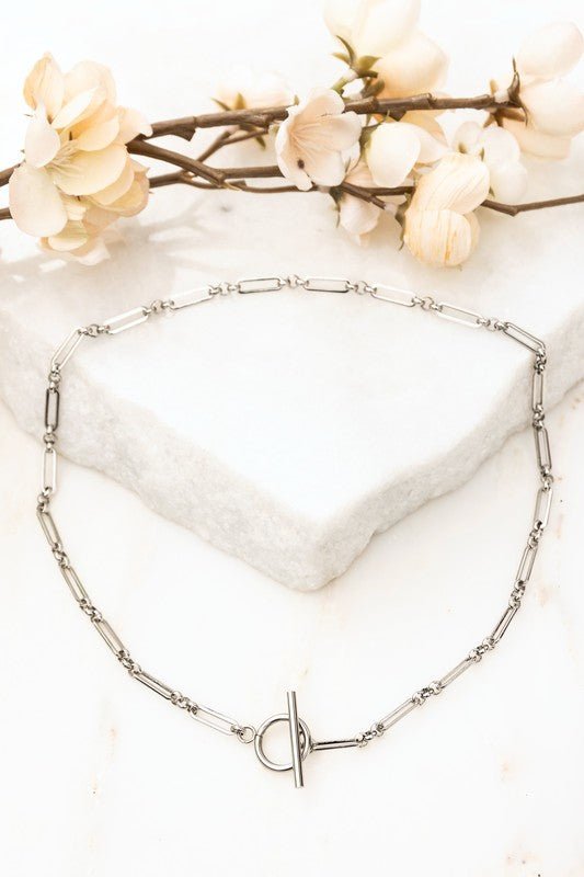18K STAINLESS STEEL TOGGLE CHAIN NECKLACE - Wow Store