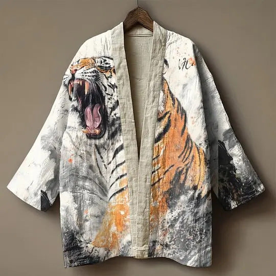 Open-Front Kimono Jacket with Wide Sleeves — view 13