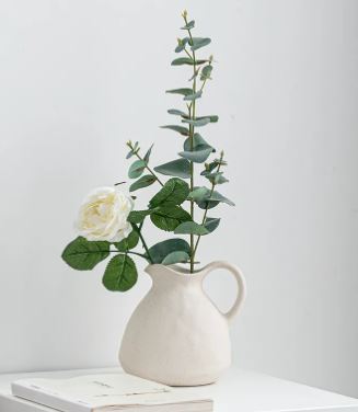 Minimalist White Ceramic Vase