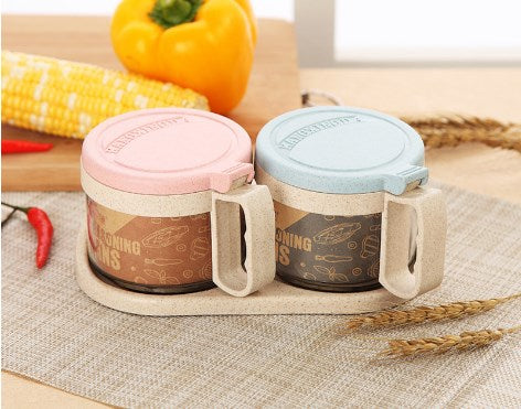 Elegant Glass Spice Jar Set