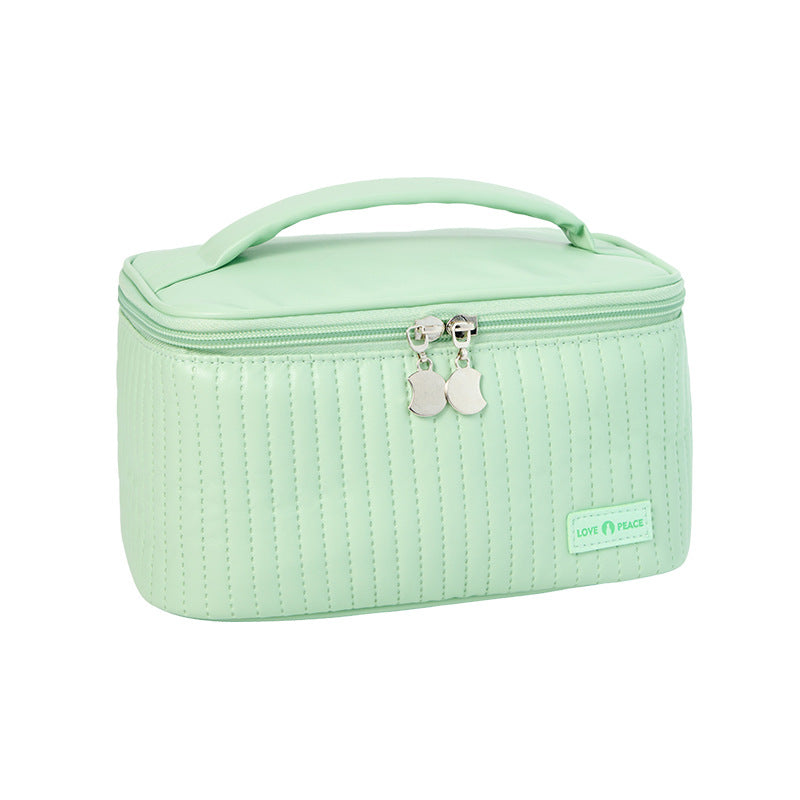 Quilted Vanity Case with Top Handle