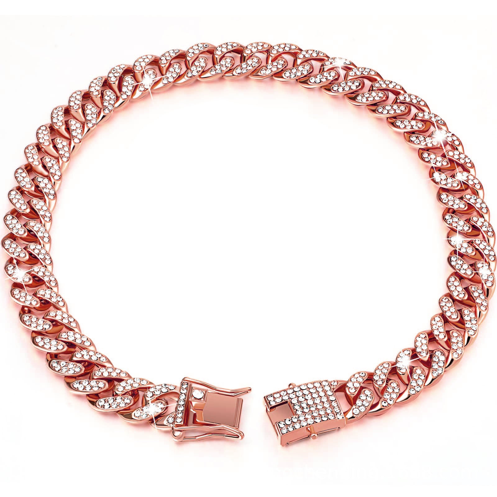 Diamond Hip Hop Dog Collar and Necklace Combo