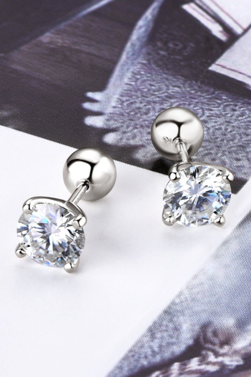 2 Carat Moissanite 925 Sterling Silver Stud Earrings - Wow Store