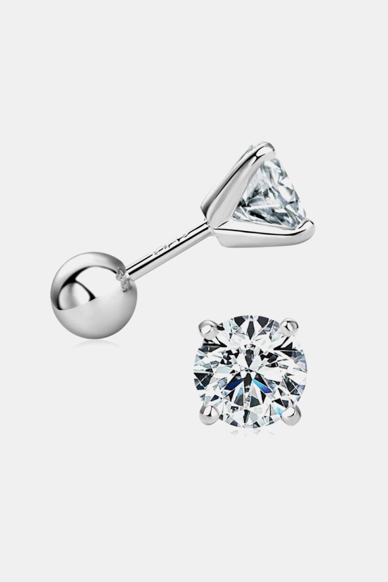 2 Carat Moissanite 925 Sterling Silver Stud Earrings - Wow Store