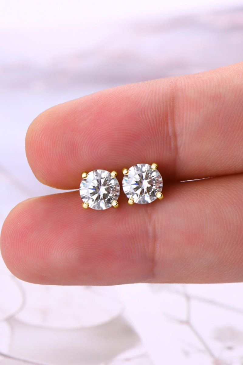 2 Carat Moissanite 925 Sterling Silver Stud Earrings - Wow Store