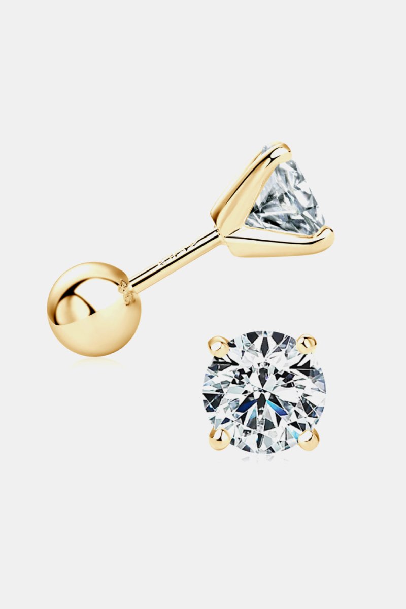 2 Carat Moissanite 925 Sterling Silver Stud Earrings - Wow Store