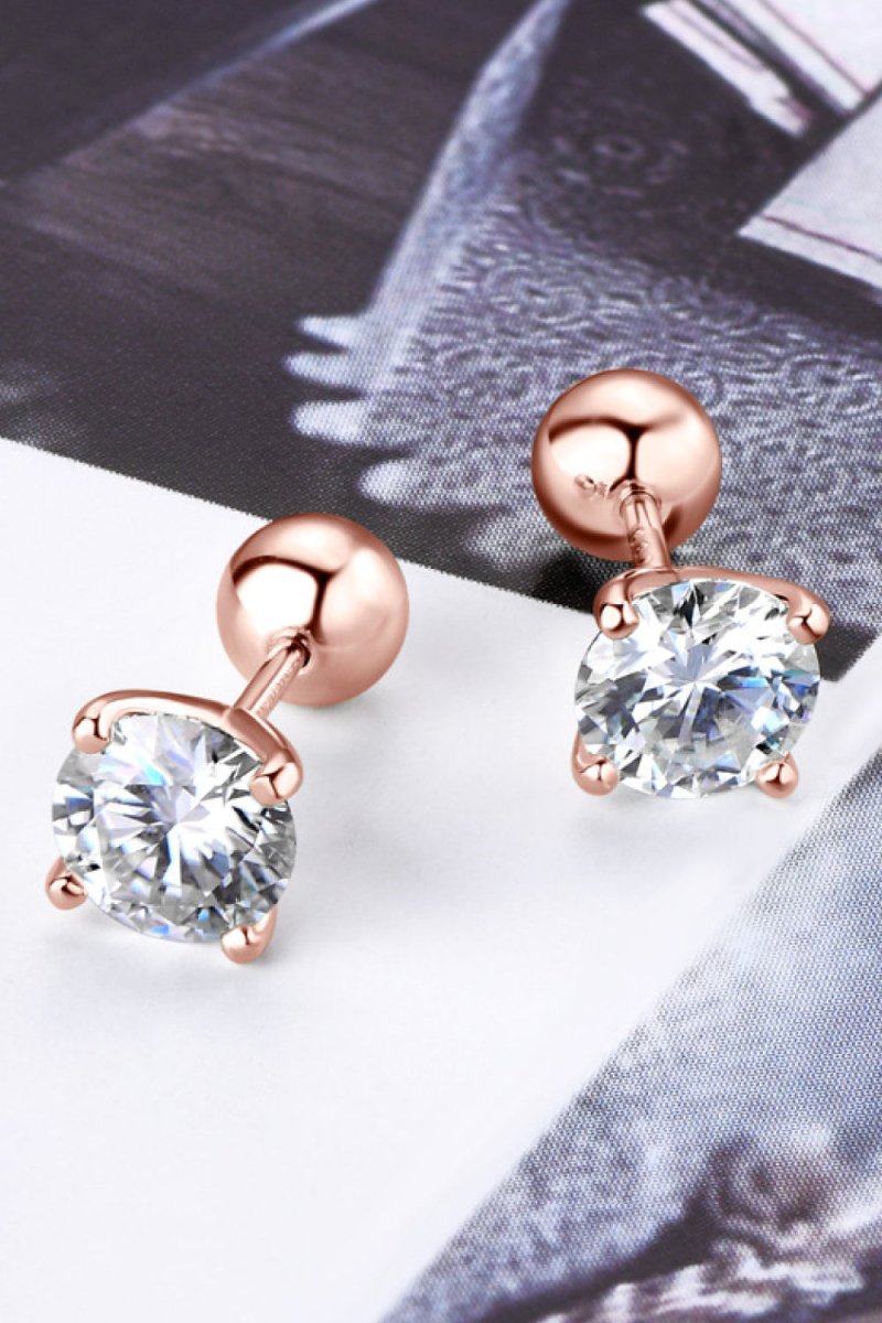 2 Carat Moissanite 925 Sterling Silver Stud Earrings - Wow Store