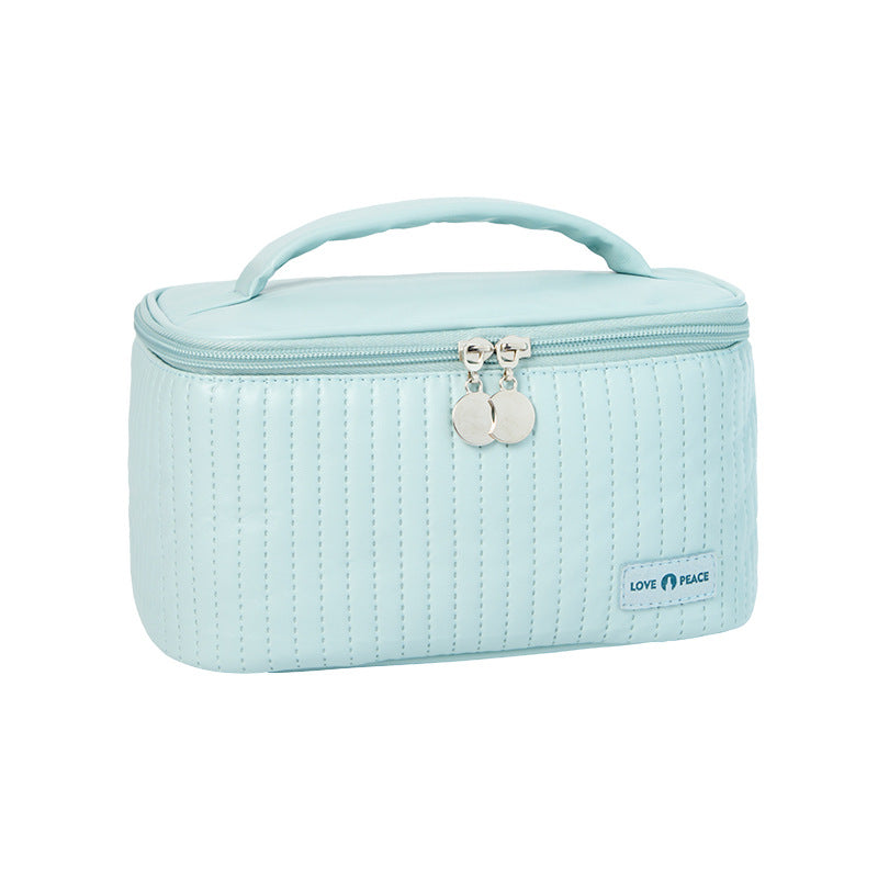 Quilted Vanity Case with Top Handle